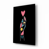Abstract Colorful Hand Glass Wall Art.